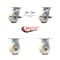 Service Caster 5 Inch Nylon Caster Set with 2 Brakes/Swivel Lock 2 Rigid SCC-30CS520-NYB-TLB-BSL-2-R-2 - alternate 6